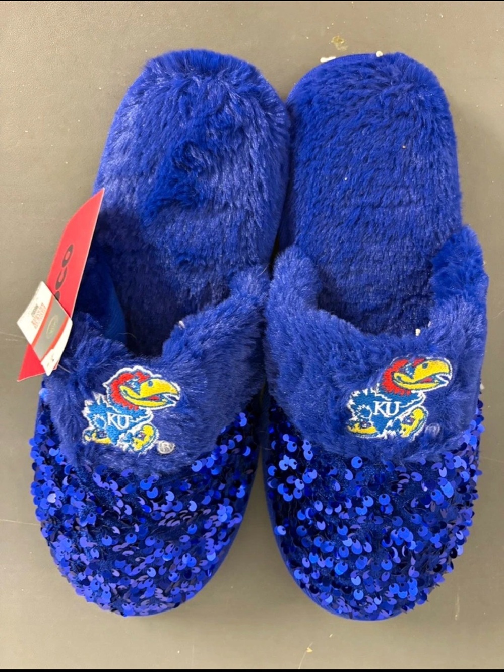 NEW women’s Kansas Jayhawks Women’s slippers size XL